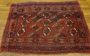 Antique Ersari - Beshir Rug - 17800 | Baluch-Turkmen 2' 10'' x 4' 5'' | Red, Origin Russia, Circa: 1890