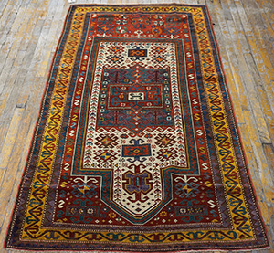 Antique Caucasian - Kazak Rug - 19658 | Caucasian 3' 9'' x 6' 0'' | Red, Origin Caucasus, Circa: 1890