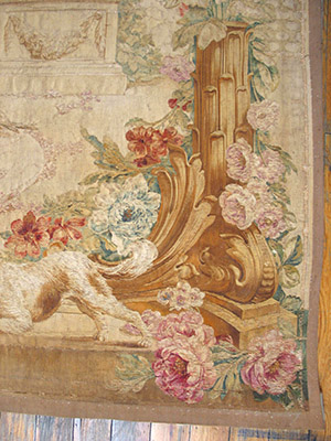 Antique Tapestry Rug - 20319 | European 6' 4'' x 9' 0'' | Ivory, Origin France, Circa: 1750