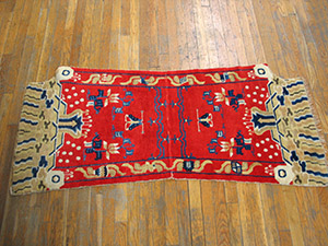 Antique Chinese - Horse Cover Rug - 21876 | Chinese 2' 4'' x 5' 3'' | Red, Origin China, Circa: 1900