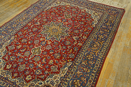 Antique Isfahan Rug - 22145 | Persian Formal 5' 4'' x 7' 10'' | Red, Origin Persia, Circa: 1940