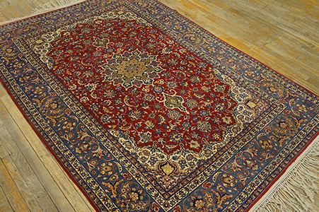 Antique Isfahan Rug - 22145 | Persian Formal 5' 4'' x 7' 10'' | Red, Origin Persia, Circa: 1940