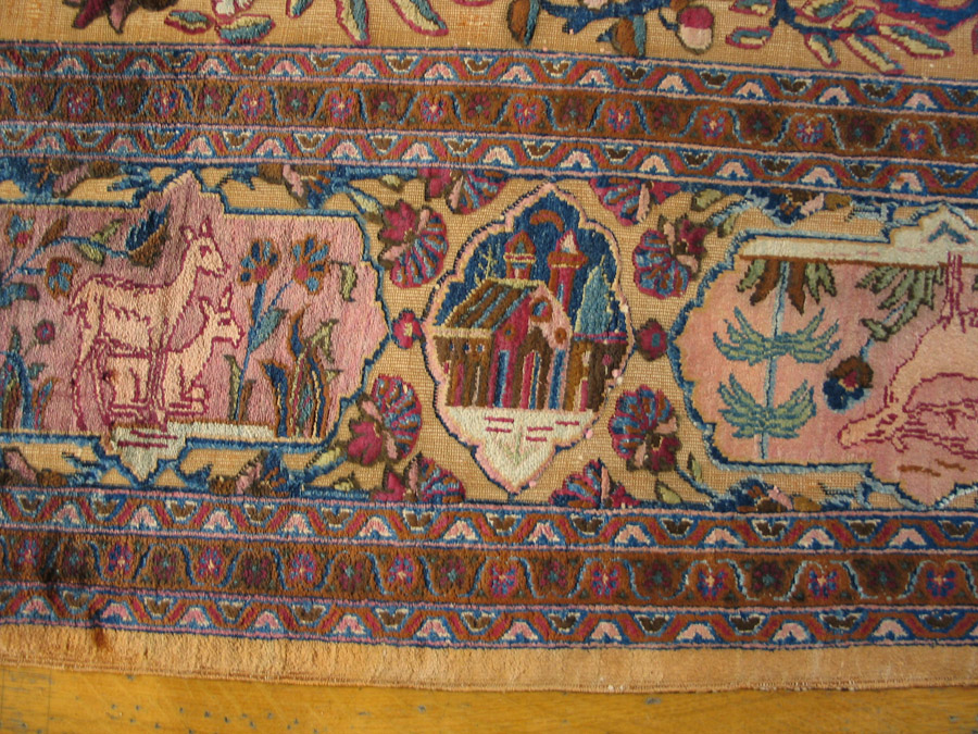 Antique Kashan - Silk Rug - 40-2421 | Persian Formal 4' 6'' x 6' 6
