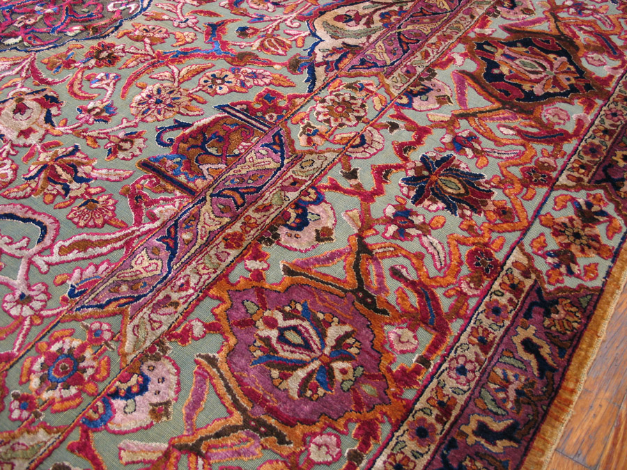 Antique Kashan - Silk Rug - 40-2352 | Persian Formal 7' 0'' x 10' 0