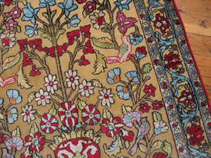 Antique Kashan - Silk Rug - 40-2377 | Persian Formal 2' 4'' x 3' 6'' | Other, Origin Persia, Circa: 1880