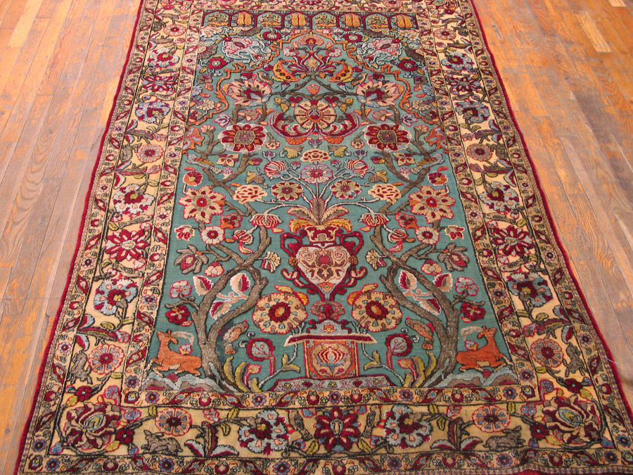 Antique Kashan - Silk Rug - 40-2380 | Persian Formal 4' 3'' x 6' 10