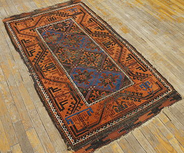 Antique Baluch Rug - 21646 | Baluch-Turkmen 3' 0'' x 5' 4'' | Brown, Origin Persia, Circa: 1900
