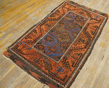Antique Baluch Rug - 21646 | Baluch-Turkmen 3' 0'' x 5' 4'' | Brown, Origin Persia, Circa: 1900