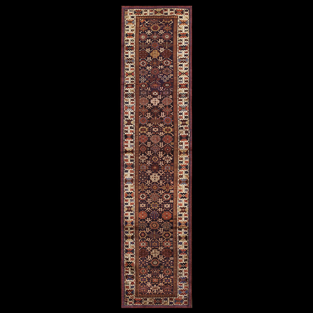 Antique N.W.Persian Rug - 22070 | Persian Informal 3' 4'' x 14' 2'' | Blue, Origin Persia, Circa: 1880